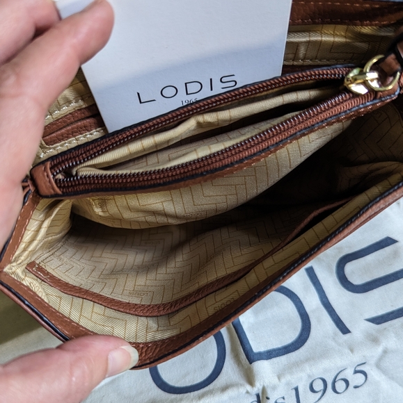 NWOT Lodis Olivia Woven Leather Crossbody Bag - Picture 4 of 6